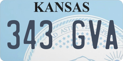 KS license plate 343GVA