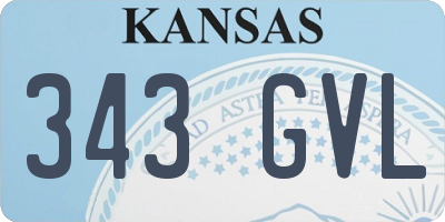 KS license plate 343GVL