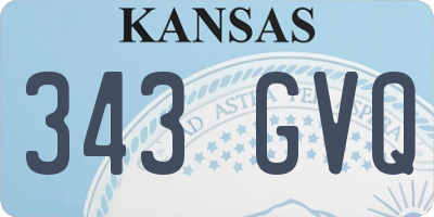 KS license plate 343GVQ
