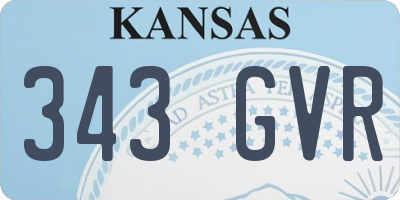 KS license plate 343GVR