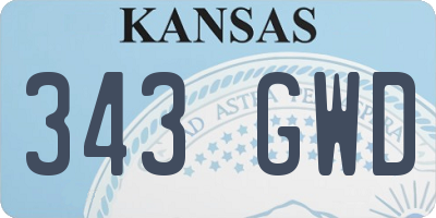 KS license plate 343GWD
