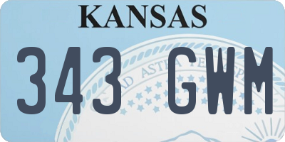 KS license plate 343GWM