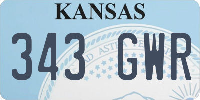 KS license plate 343GWR