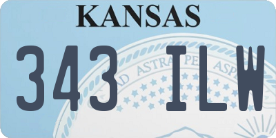 KS license plate 343ILW