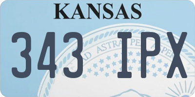 KS license plate 343IPX