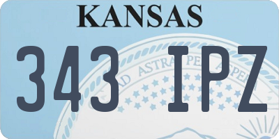 KS license plate 343IPZ