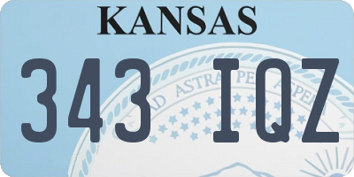 KS license plate 343IQZ