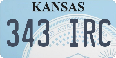 KS license plate 343IRC