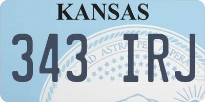 KS license plate 343IRJ