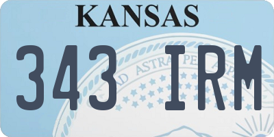 KS license plate 343IRM