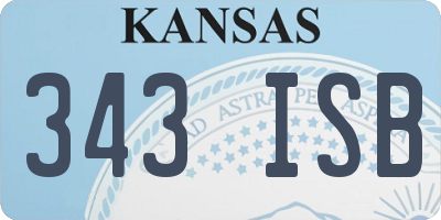 KS license plate 343ISB