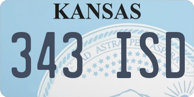 KS license plate 343ISD