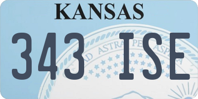 KS license plate 343ISE