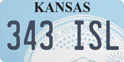 KS license plate 343ISL