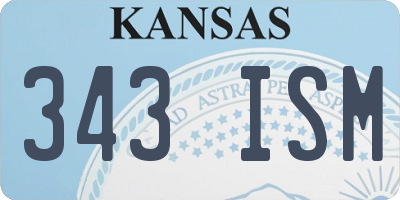 KS license plate 343ISM