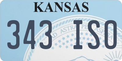 KS license plate 343ISO