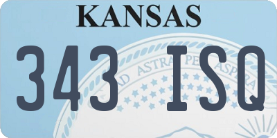 KS license plate 343ISQ