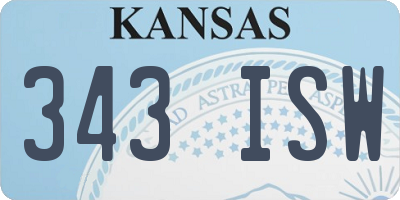 KS license plate 343ISW