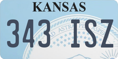 KS license plate 343ISZ
