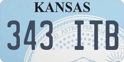 KS license plate 343ITB