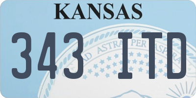 KS license plate 343ITD