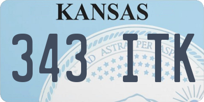 KS license plate 343ITK