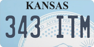 KS license plate 343ITM