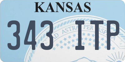 KS license plate 343ITP