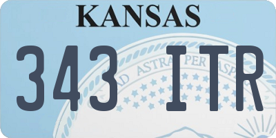 KS license plate 343ITR