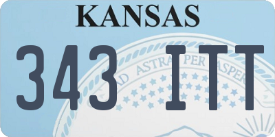 KS license plate 343ITT