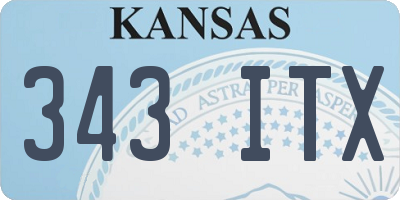 KS license plate 343ITX