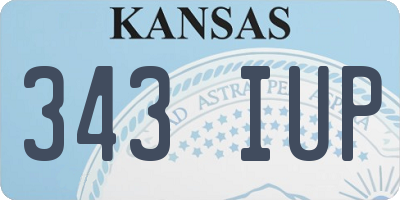 KS license plate 343IUP