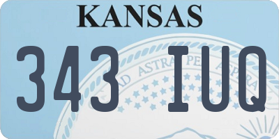 KS license plate 343IUQ