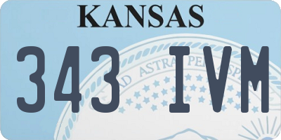 KS license plate 343IVM