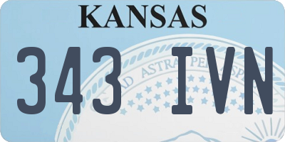 KS license plate 343IVN