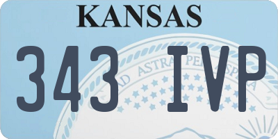 KS license plate 343IVP