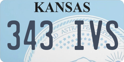 KS license plate 343IVS