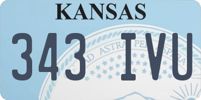 KS license plate 343IVU