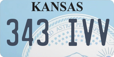 KS license plate 343IVV