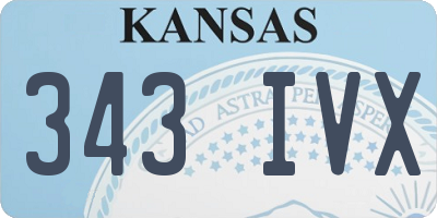 KS license plate 343IVX