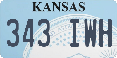 KS license plate 343IWH