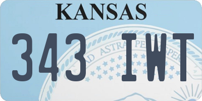 KS license plate 343IWT