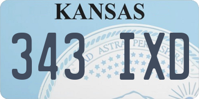 KS license plate 343IXD