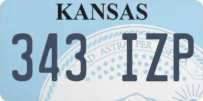 KS license plate 343IZP