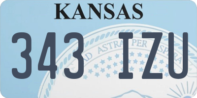 KS license plate 343IZU