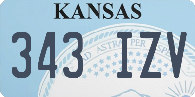 KS license plate 343IZV