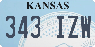 KS license plate 343IZW
