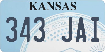KS license plate 343JAI