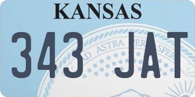 KS license plate 343JAT