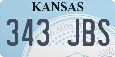 KS license plate 343JBS